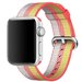 Curea iUni compatibila cu Apple Watch 1/2/3/4/5/6/7, 42mm, Nylon, Woven Strap, Rainbow